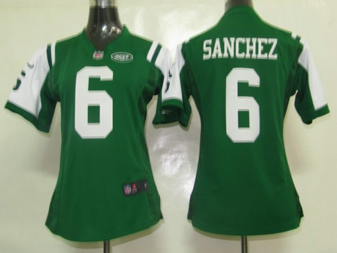 Green Game Women Nike Nike Nike Jerseyss New York Jets 6 Sanchez